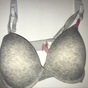 Gray PINK Push-Up Bra